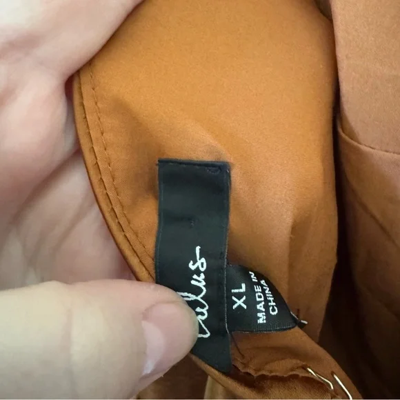 Lulus | Effortless Sophistication Bronze Satin Tie-Strap Maxi Dress - Picture 8 of 9